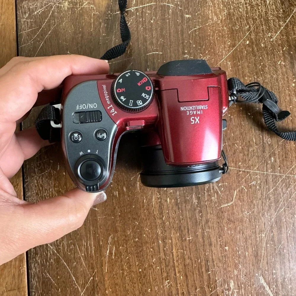 GE‎ X5 Power Pro Series 14.1 MP Digital Camera with 15X Optical Zoom Red WORKS